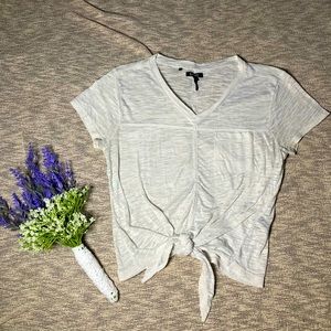 White Buffalo David Button Front Tie Top